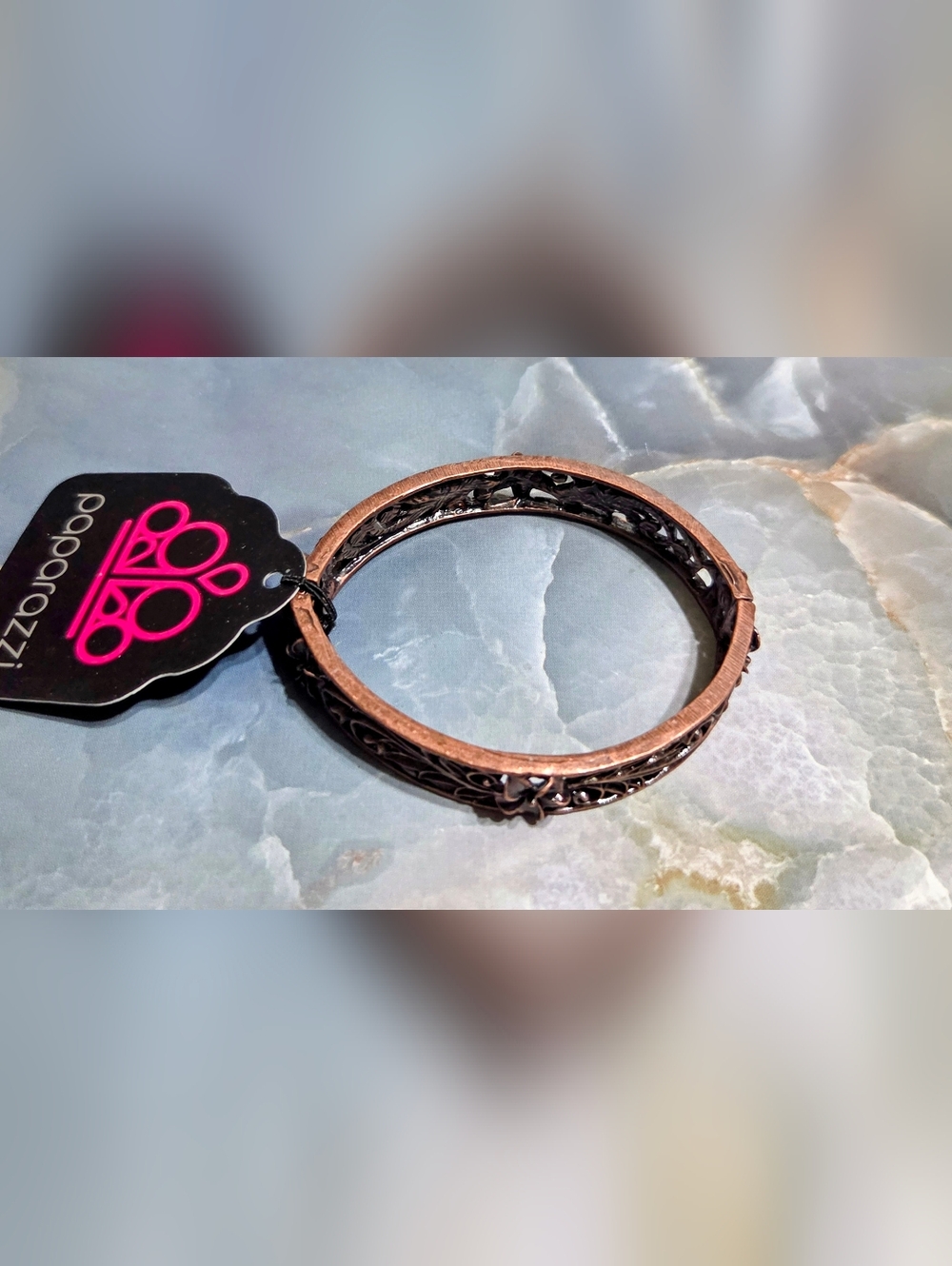 Paparazzi Antique Copper Filigree Bangle Bracelet